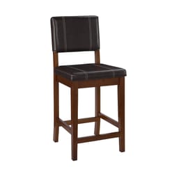 Linon Home Decor Dark Brown Polyurethane Blithe Barstool 39 in.