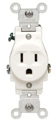 Leviton  15 amps 125 volt White  Outlet  5-15R  1 pk 