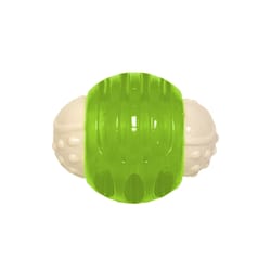 Hyper Pet Hyper Squawkers Green/White TPR/Nylon Ball Squeaky Dog Toy 1 pk