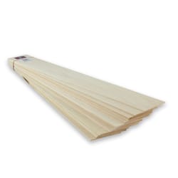 Midwest Products 3/32 in. X 3 in. W X 24 in. L Basswood Sheet #2/BTR Premium Grade