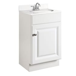 Design House Wyndham Single Semi-Gloss White Vanity Cabinet 18 in. W X 16 in. D X 31.5 in. H