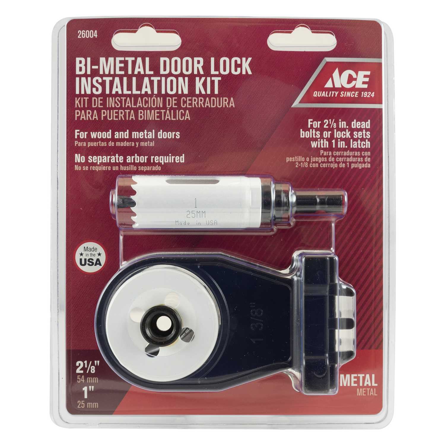 Ace Bi Metal Door Lock Installation Kit Ace Hardware