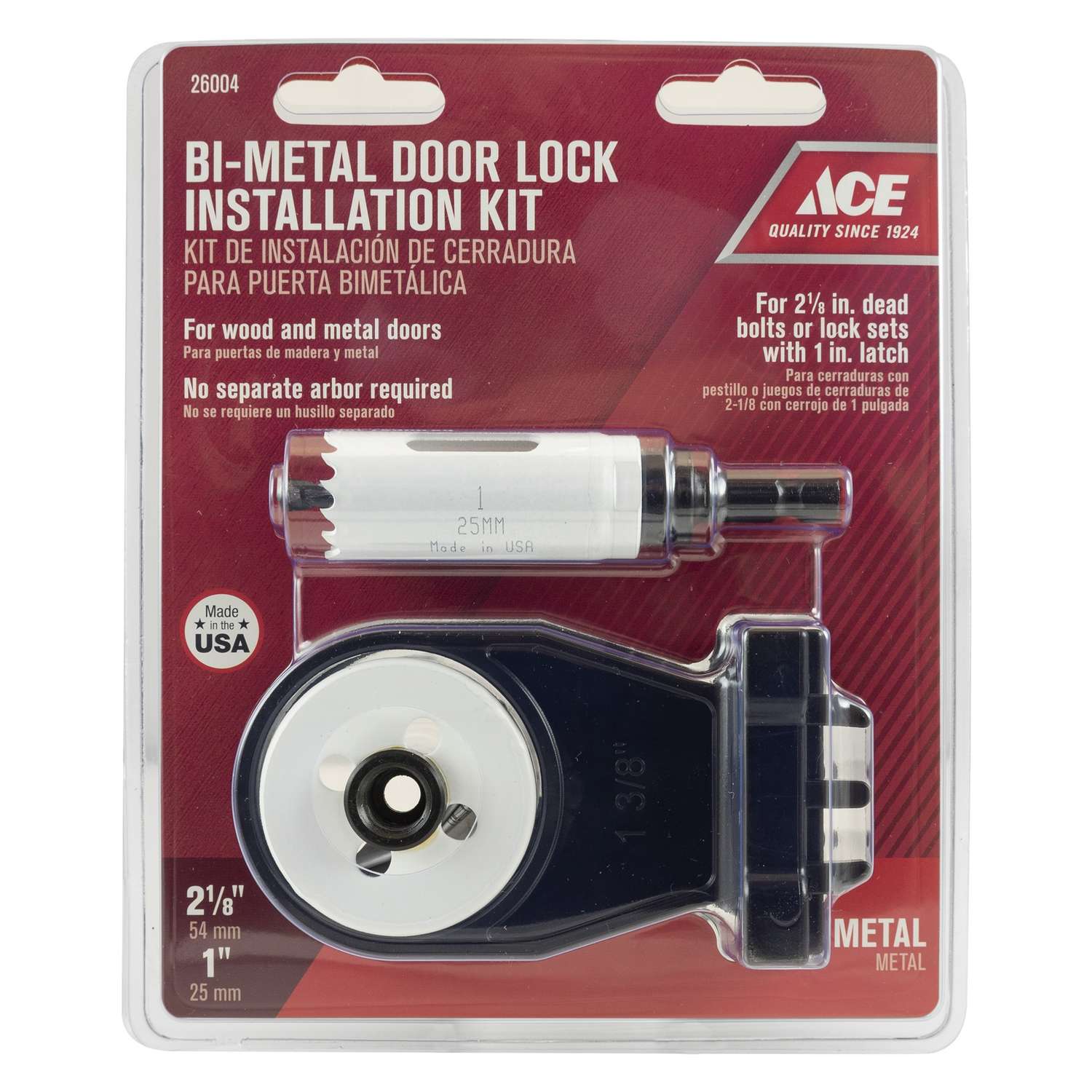 Ace Bi Metal Door Lock Installation Kit Ace Hardware