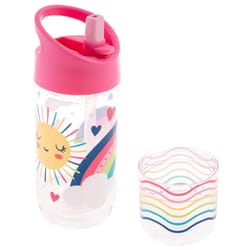 Stephen Joseph Sip and Snack 12 oz Pink BPA Free Rainbow Snack and Beverage Holder