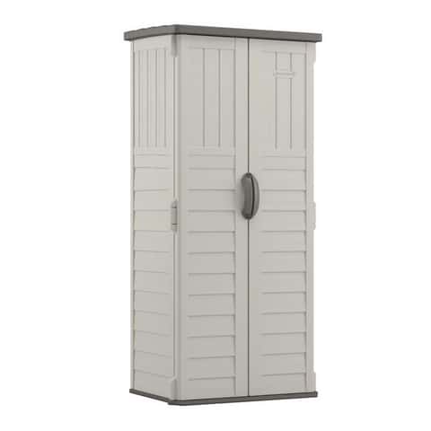 Suncast 2 ft. x 2 ft. Plastic Vertical Storage Shed with Floor Kit Suncast 2 ft. x 2 ft. Plastic Vertical Storage Shed with Floor Kit