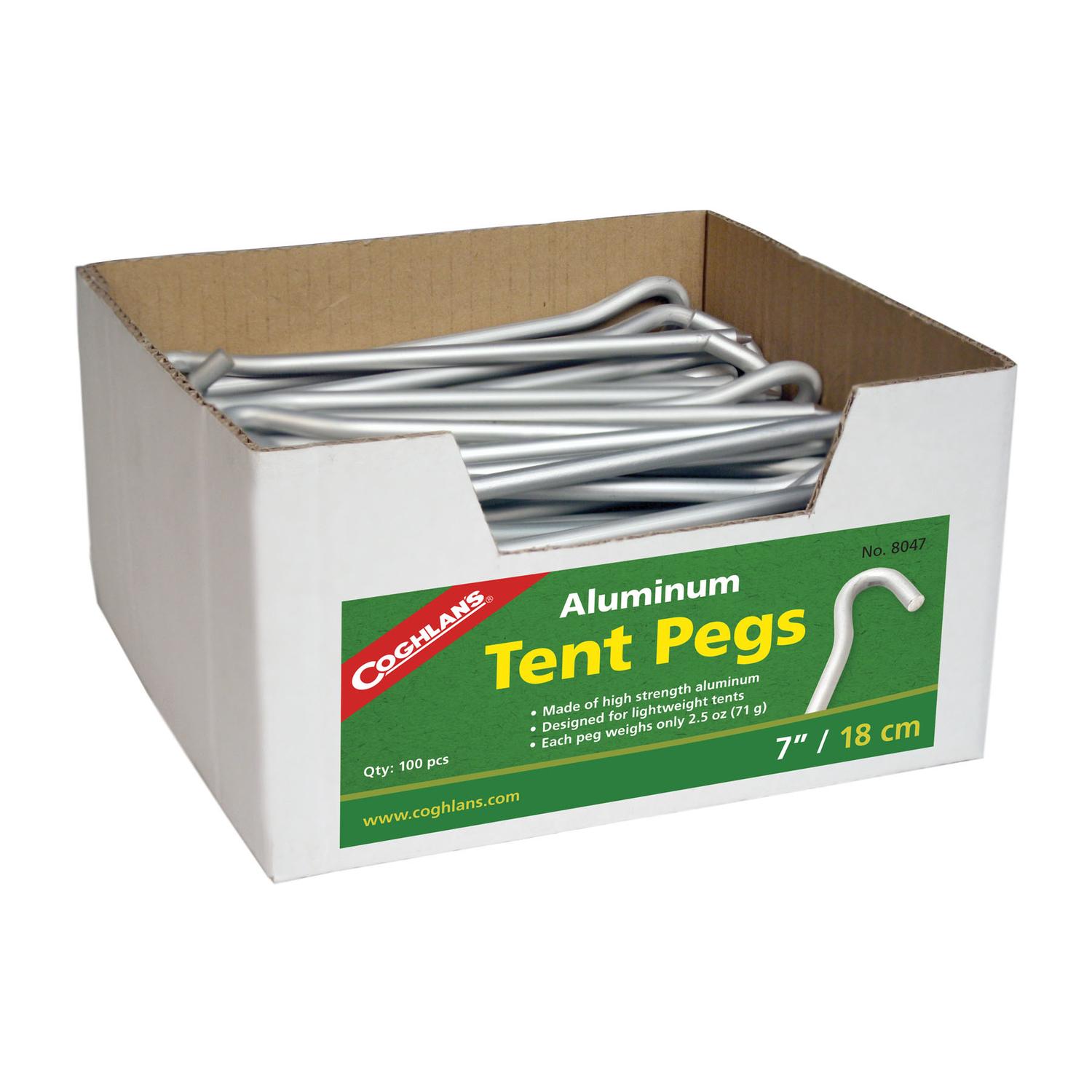 Coghlan’s Silver Tent Pegs 7 in. H 100 pk Sansujyuku sansujyuku.com