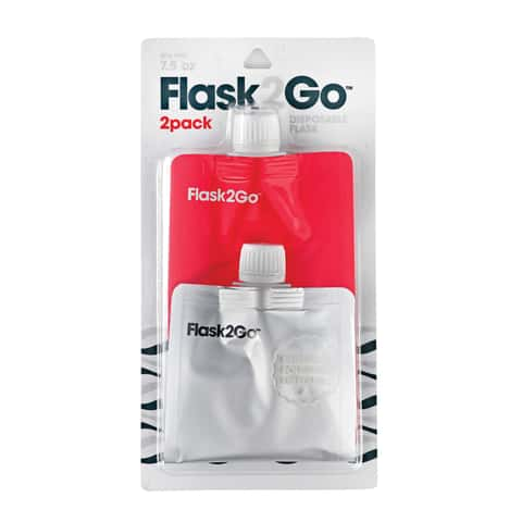 Flask2Go Flask, 7-1/2 oz., 7 x 3-3/4 (set of 2) - 10 sets per case