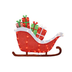 Candy Cane Lane Incandescent 18 in. Sleigh Yard Decor