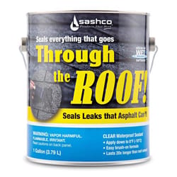 Sashco Through The Roof Gloss Clear Synthetic Rubber Roof Sealant 1 gal