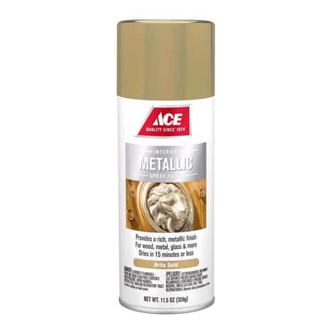 Departments - Ace Interior Metallic Brilliant Mirrored Gold Metallic Spray  Paint 11.5 oz