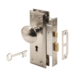 Prime-Line Defender Security Satin Nickel Keyed Mortise Lock Set