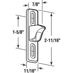 Prime-Line 2-3/4 in. L Chrome Silver Metal Keeper 1 pk