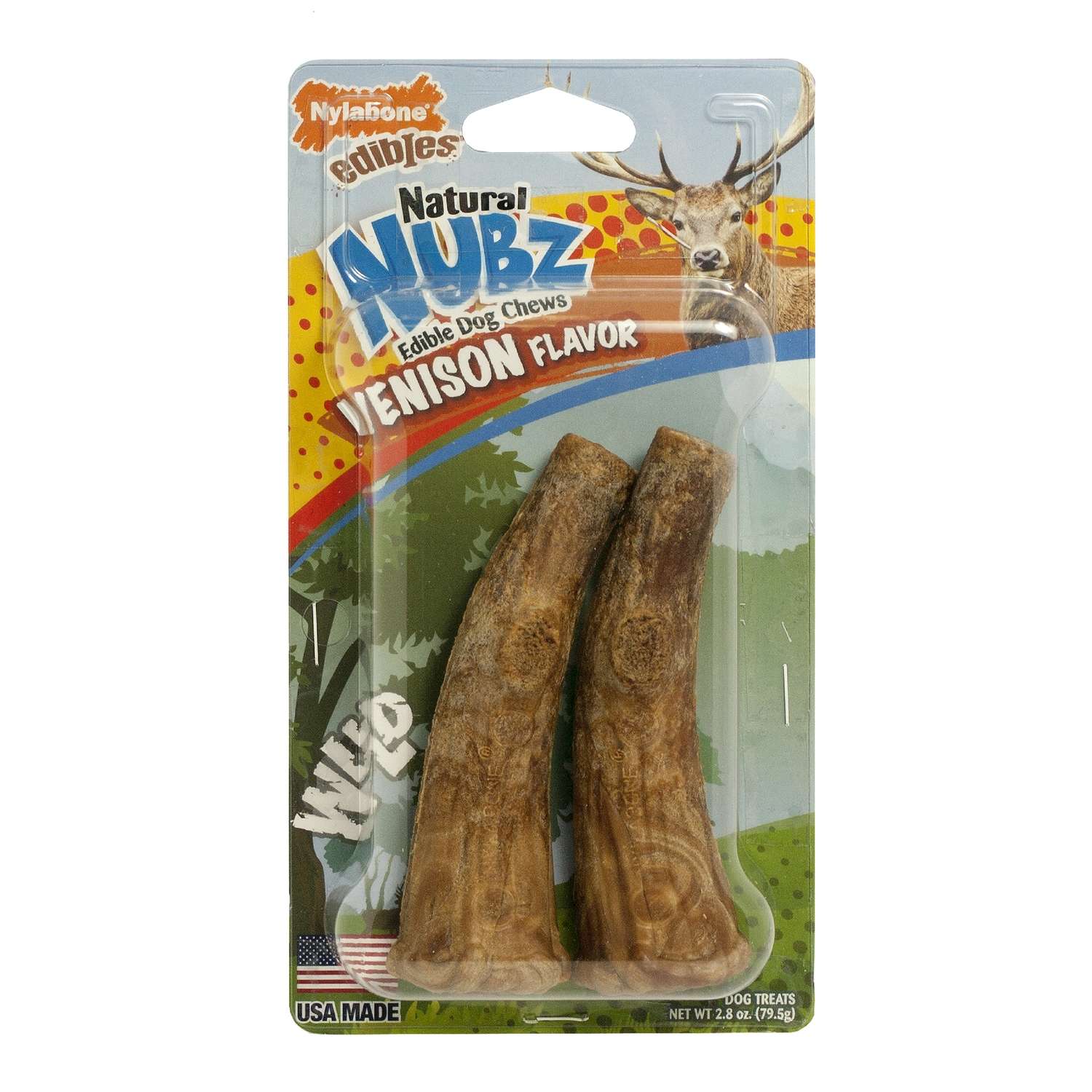 Nylabone Nubz Venison Bone For Dogs 4.3 in. 2 pk Ace Hardware