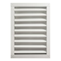 Master Flow 12 in. W X 18 in. L White Aluminum Wall Louver