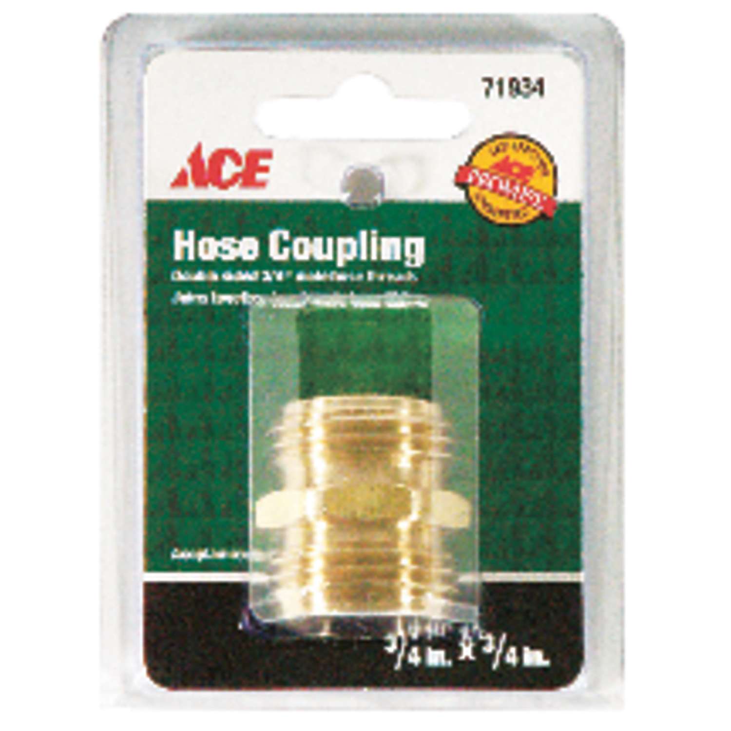 Ace 3/4 in. Brass Threaded Male Hose Coupling - Ace Hardware