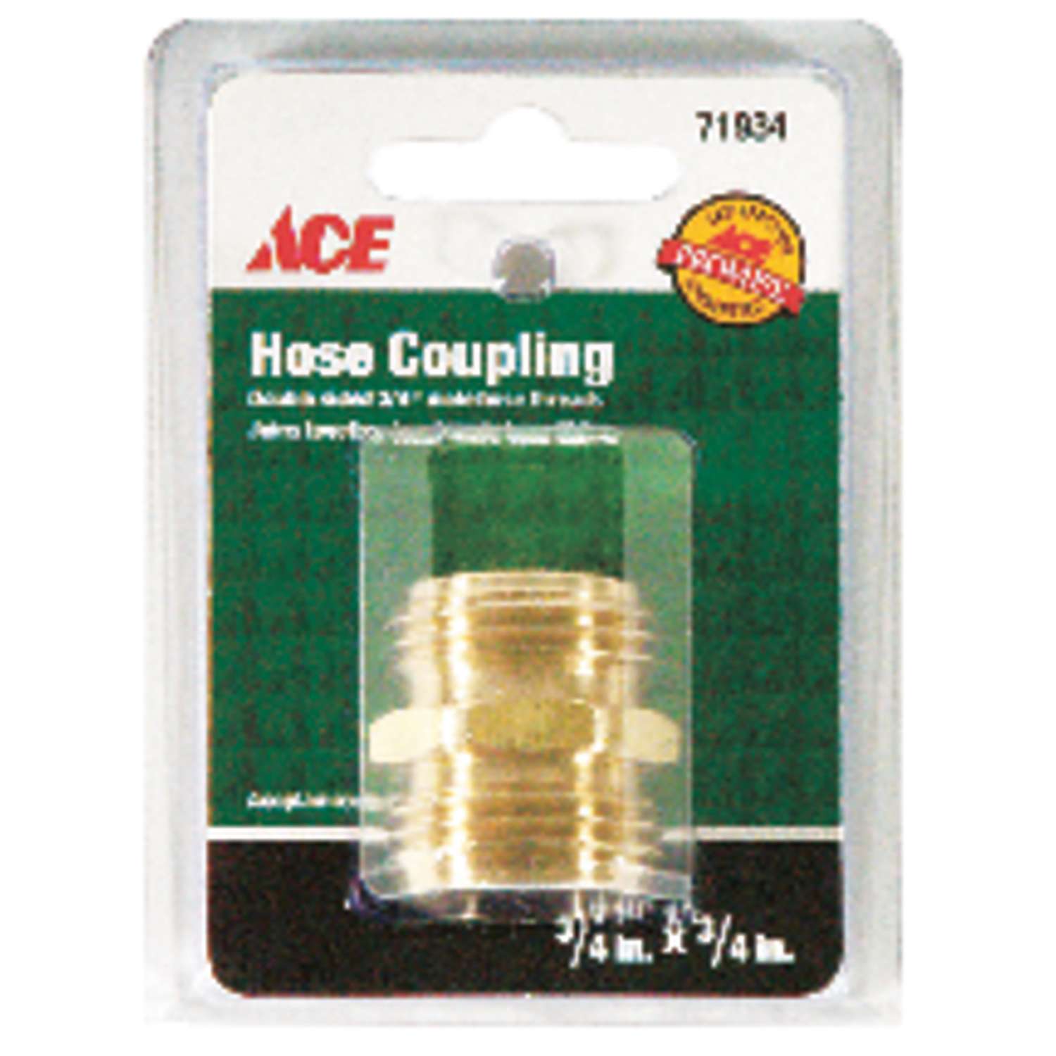 Ace 3/4 in. Brass Threaded Male Hose Coupling Ace Hardware