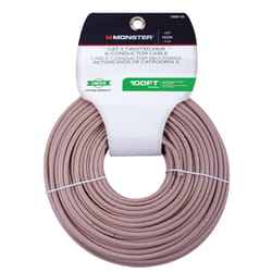 Monster Just Hook It Up 100 ft. L Ivory Category 3 Twisted Pair Wire