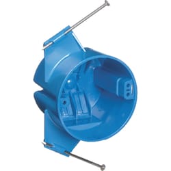 Carlon 18 cu in Round Polycarbonate 1 gang Electrical Ceiling Box Blue