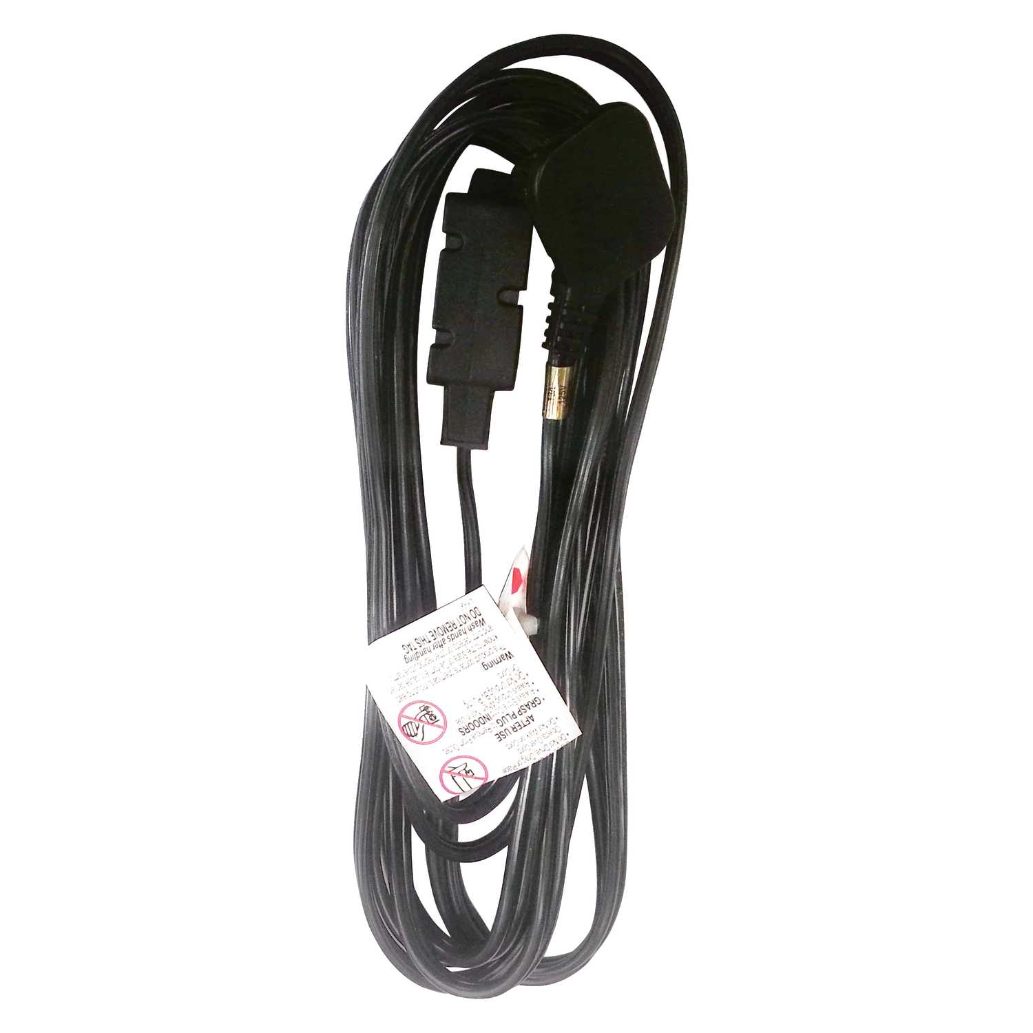 Ace Indoor 12 ft. L Black Extension Cord 16/2 SPT2 Ace Hardware
