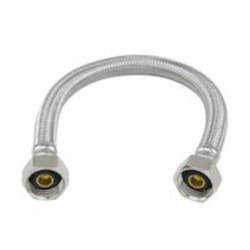 BrassCraft Plumbshop 1/2 in. FIP X 1/2 in. D FIP 12 in. Braided Stainless Steel Faucet Supply Line