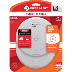 First Alert 2 Pack 10 year Battery-Powered Photoelectric Smoke Detector