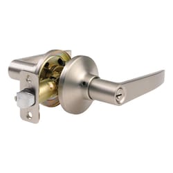 Ace Straight Lever Satin Entry Door Knob 1-3/4 in.