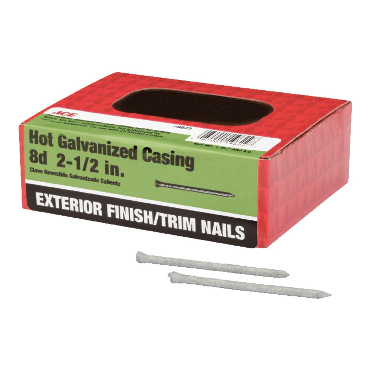 Ace 8D 21/2 in. Casing HotDipped Galvanized Steel Nail Brad 1 lb