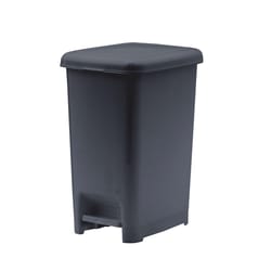 Superio Brand 60 L Onyx Gray Plastic Slim Pedal Step-On Trash Can