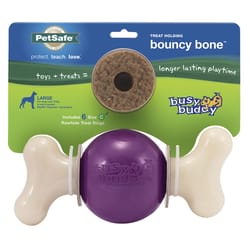 PetSafe Busy Buddy Multicolored Nylon/Rubber Bouncy Bone Chew Dog Toy Medium/Large 1 pc