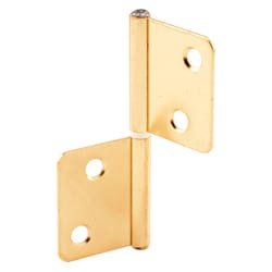 Prime-Line 3 in. L Brass-Plated Door Hinge 2 pk