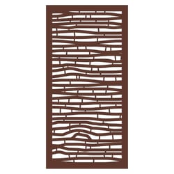 Modinex 48 in. H X 24 in. L Wood Poly Composite Garden Decorative Fence Panel Espresso