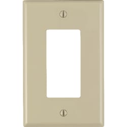 Leviton Ivory 1 gang Nylon Decorator Wall Plate 1 pk