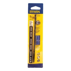 Irwin 3/16 in. X 6 in. L High Speed Steel Split Point Drill Bit Straight Shank 1 pc