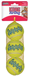 Kong Squeaker Green Rubber Pet Tennis Balls Medium 3 pk