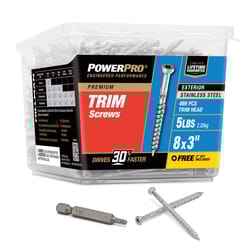 HILLMAN Power Pro No. 8 X 3 in. L Star Ceramic Coarse Trim Screws 489 pk
