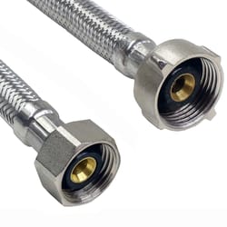 Lasco 1/2 in. FIP X 7/8 in. D Ballcock 12 in. Braided Stainless Steel Toilet Supply Line