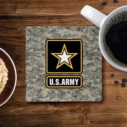 P Graham Dunn Multicolored Ceramic US Army Cork Coasters 1 pk