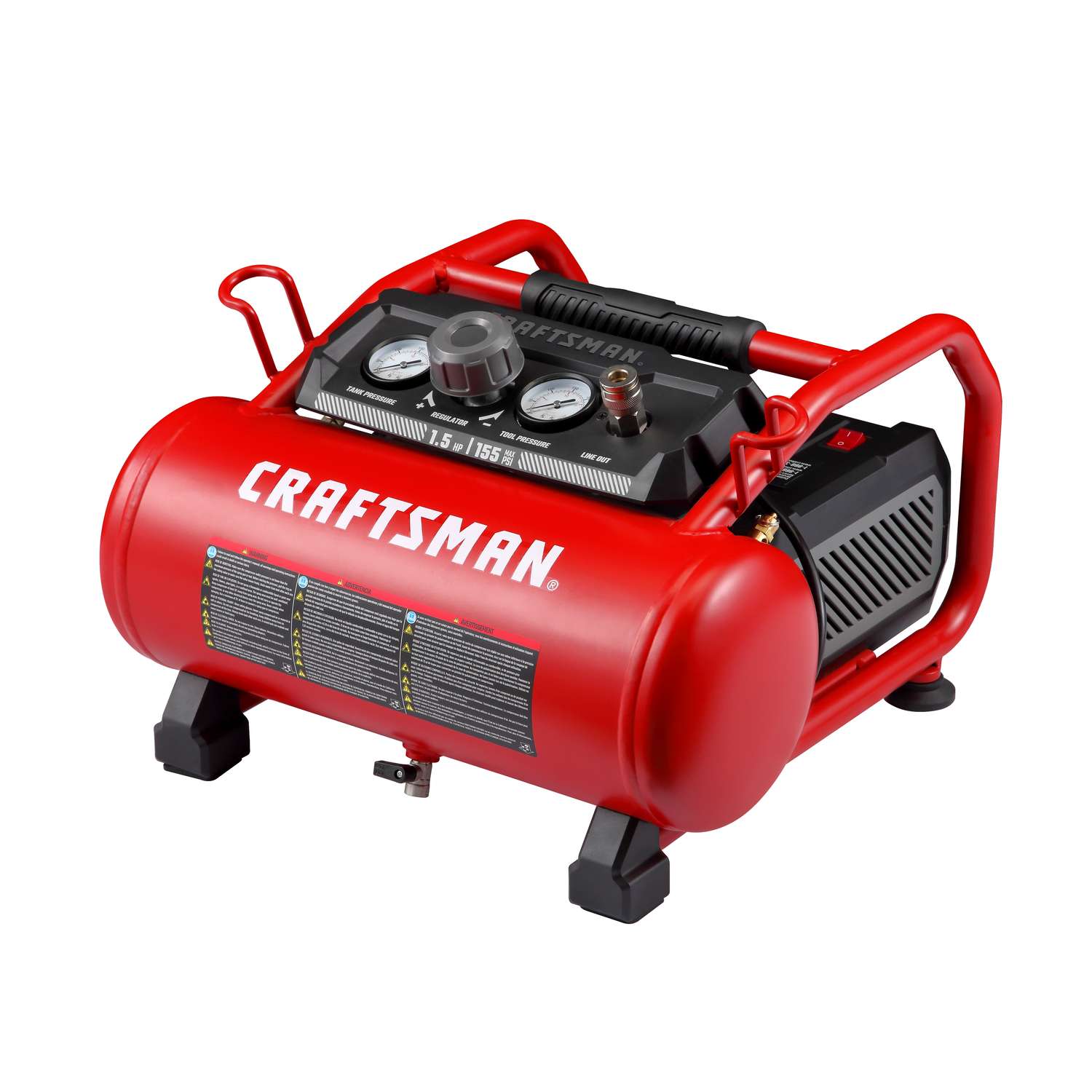 Craftsman 3 gal. Horizontal Portable Air Compressor 155 psi 1.5 hp