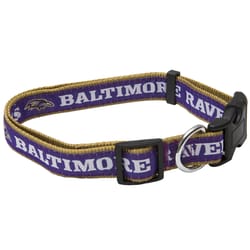 Pets First Team Colors Baltimore Ravens Nylon Dog Collar Small