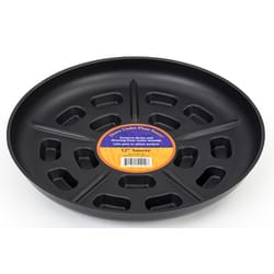 Down Under 12 in. D Plastic Plant Saucer Black