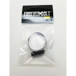 FOREVERBOLT 13/16 in to 1-1/2 in. SAE 16 Black Hose Clamp Stainless Steel Band