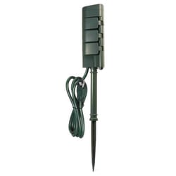 Feit Smart Home Outdoor 6 ft. L Green Smart-Enabled Outlet Stake 14/3