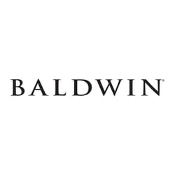 Baldwin Columbus Curve Lever Polished Brass Entry Handleset 2 in.