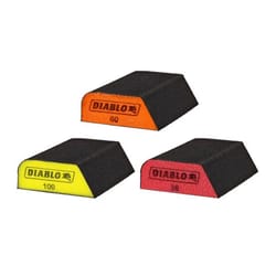 Diablo 4 in. L X 2-1/2 in. W X 1 in. Assorted Grit Assorted Dual Edge Sanding Sponge