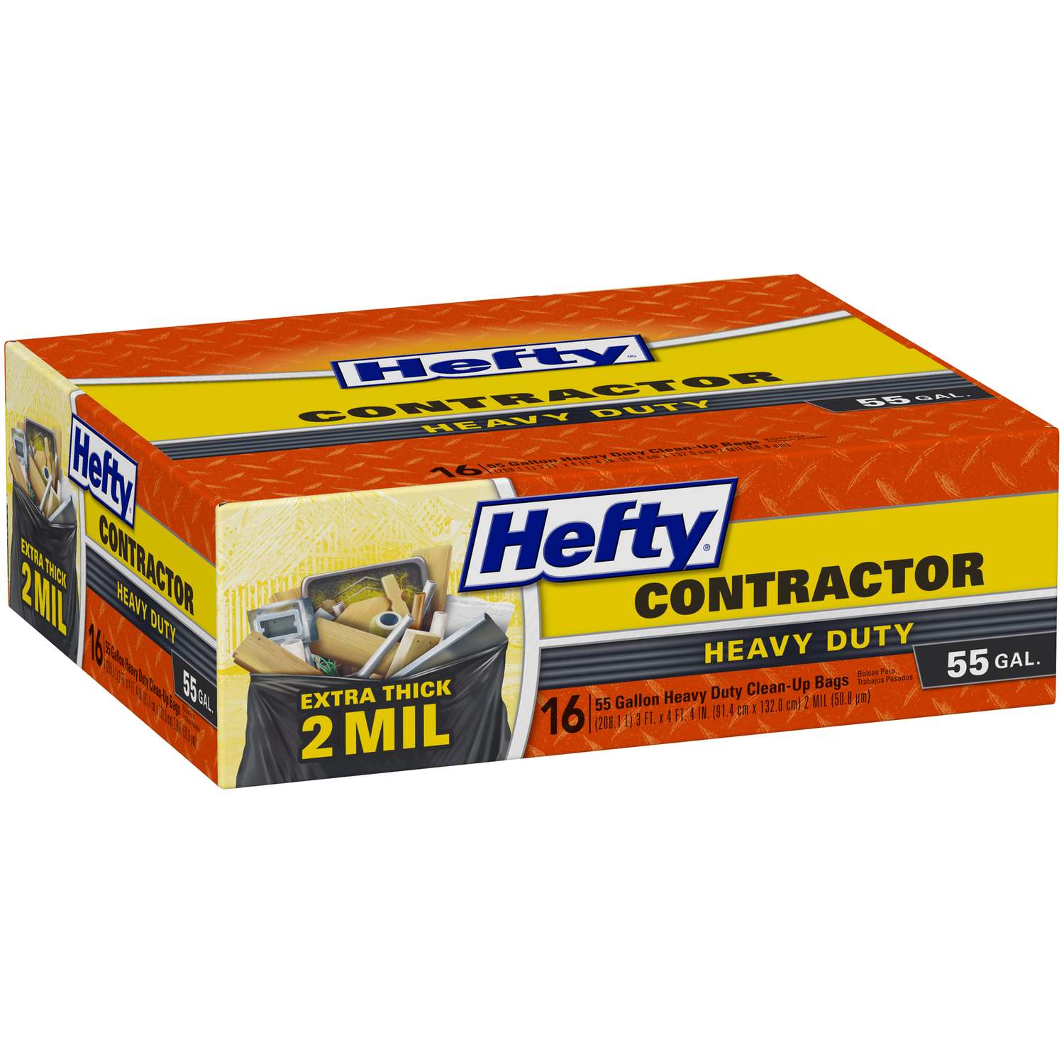 Hefty 55 gal Contractor Bags Drawstring 16 pk Ace Hardware