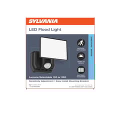 Sylvania Motion-Sensing Battery Powered LED Black Security Floodlight
