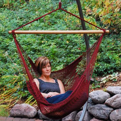 Algoma 51 in. W X 44 in. L 1 person Red Rope Hammock