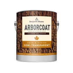 Benjamin Moore Arborcoat Semi-Transparent Tintable Flat Clear Alkyd Deck and Siding Stain 1 gal