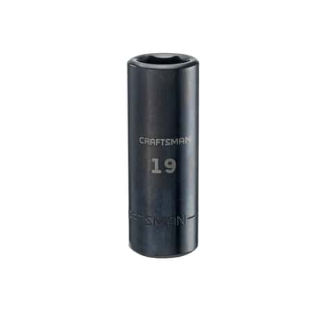 Craftsman 19 mm Metric Deep Socket, 1/2 in. Drive, 6 Point