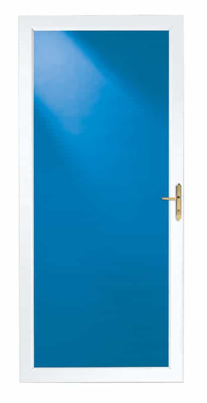 Larson 81 In H X 36 In W Aluminum White Full View Reversible